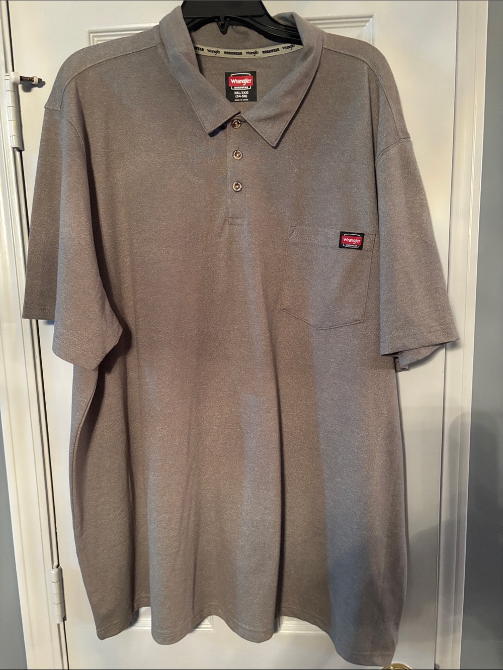 Wrangler Workwear Deep Lichen Green Pocket Polo NWT